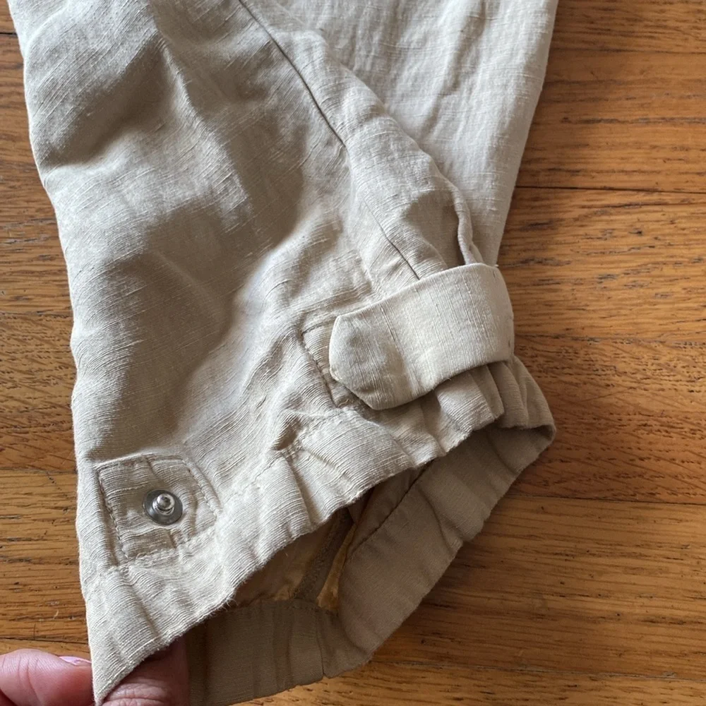 Aritzia Wilfred Kafka Belted Linen Blend Cargo Utility Pant Size 2